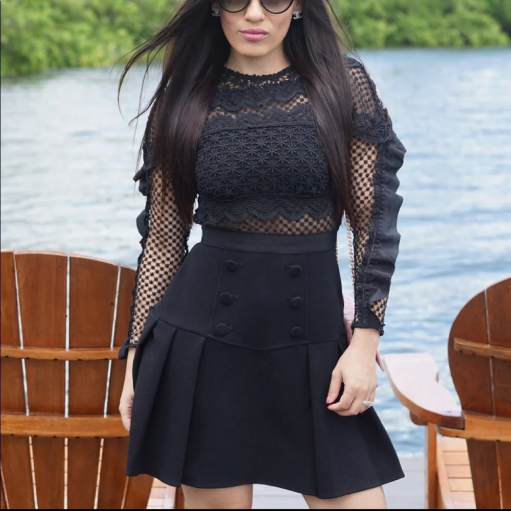 Self portrait dress in black size 0 - Picture 2 of 9